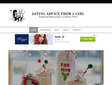 Tablet Screenshot of datingadvicefromagirl.com